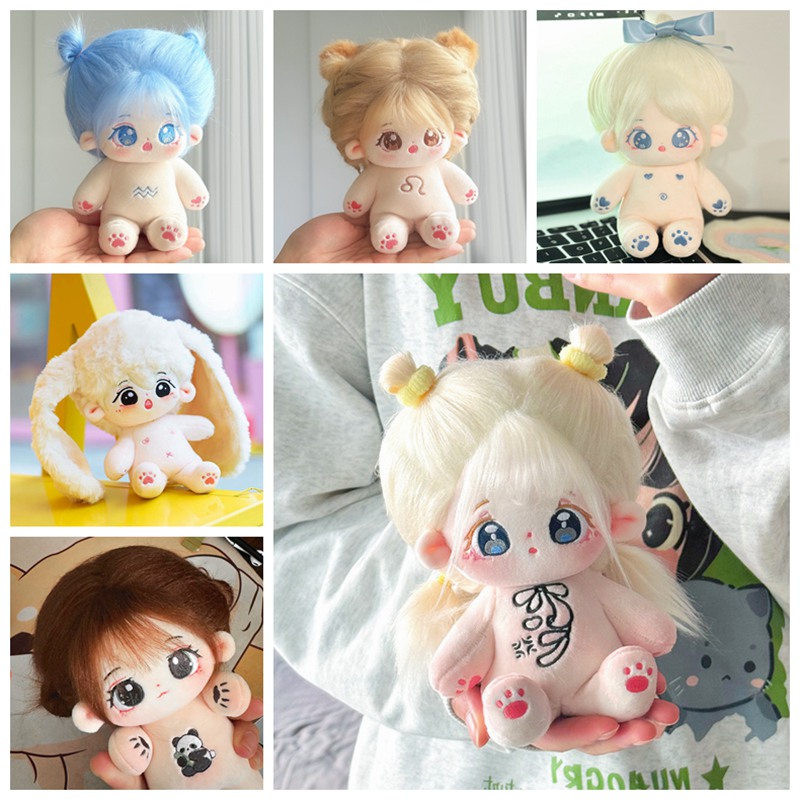 Hgjhmkllree 20cm Kawaii sợi bông sang trọng thần tượng nhồi bông siêu sao con số búp bê twee chòm sa