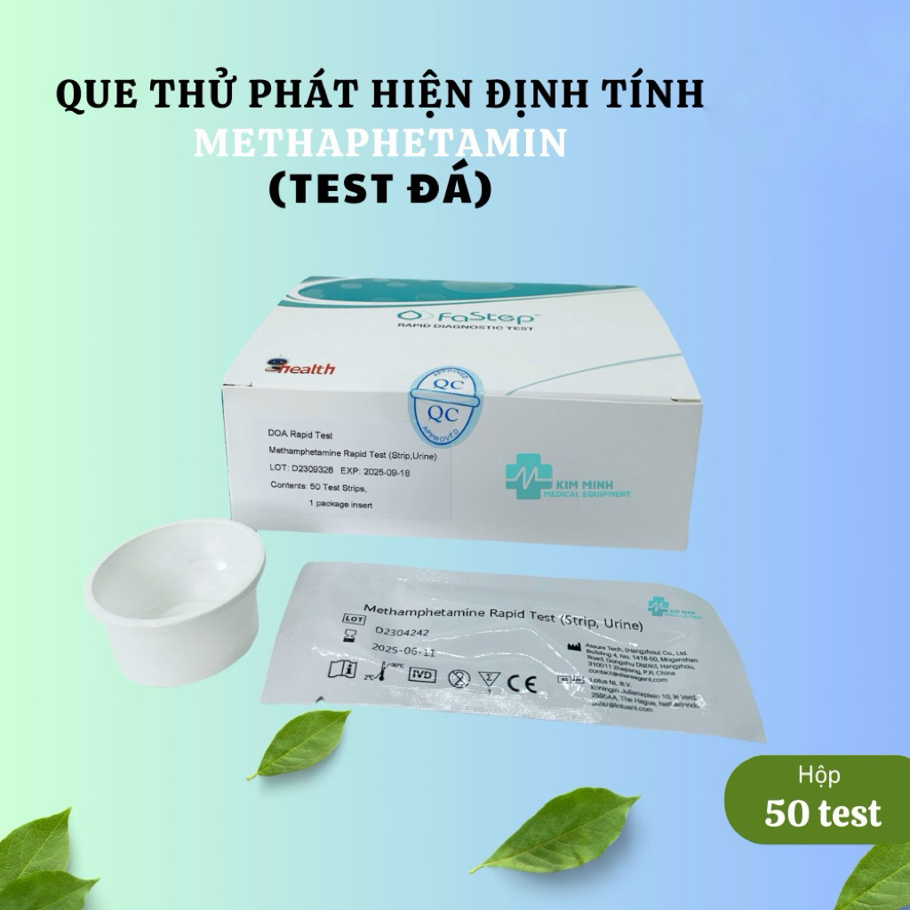 (COMBO 10 bộ] Test thử Que thử nhanh ma túy đá bằng nước tiểu tại nhà que thử chất gây nghiện MET METHAMPHETAMINE FASTEP