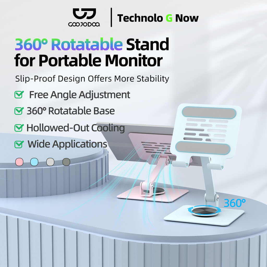 Goojodoq Tablet Stand Holder Aluminum Alloy for iPad Pro 12.9/Pro 11 /Gen 7/Gen8/Gen'9 /10.2 Mini6 360 Degree Rotatable for iPad Tablet Phone Harga 58,999 rupiah*Gratis Ongkir