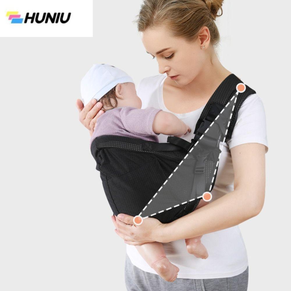 HUNIU ที่จับหน้าทารกแรกเกิด ผ้าห่อตัวเด็ก ตาข่าย กระเป๋าเด็กแบบจิงโจ้ กระเป๋าเป้สำหรับทารก ความปลอดภัย ประเภทการถือแนวนอน ผ้าห่อตัวสำหรับทารกแรกเกิด ทารกแรกเกิด ราคา 328 บาท*ส่งฟรี