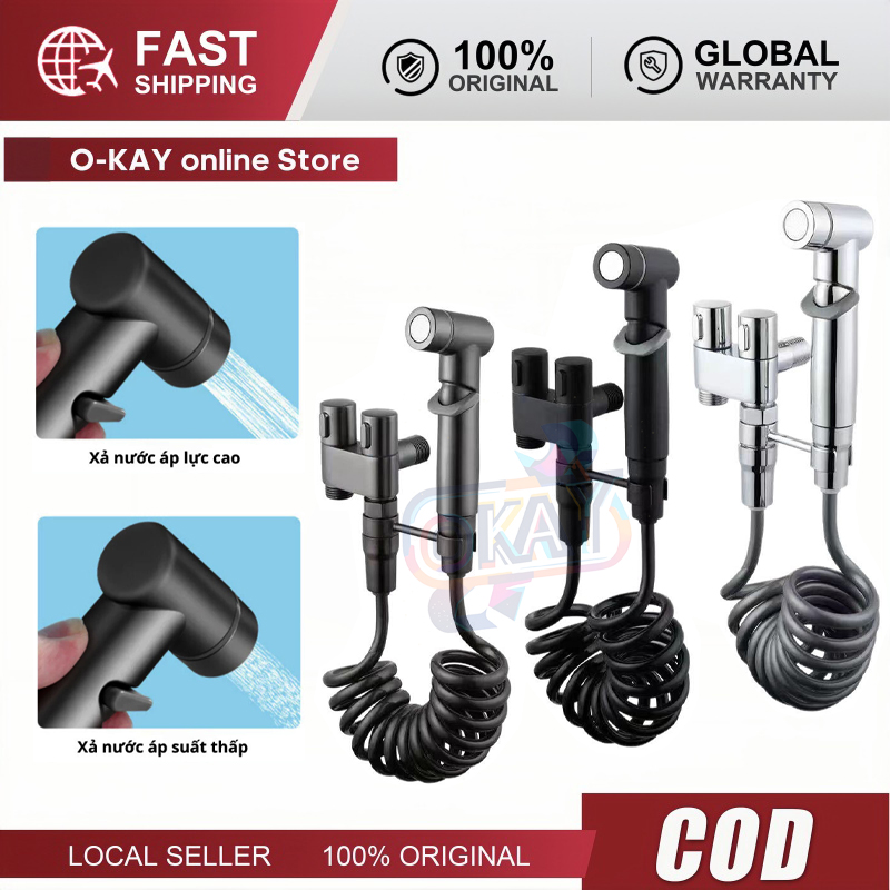 Vòi Xịt Vệ Sinh Tăng Áp Chia 2 Đầu Nước, Bộ Viò Sịt Bồn Cầu Siêu Tiện Lợi, Chất Lượng Cao