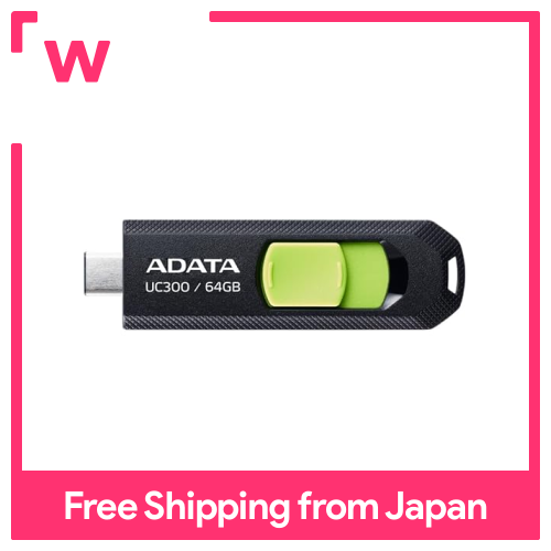 Eidata] bộ nhớ USB uc300 Đen/Xanh 64GB Loại USB-C Max. Tốc độ đọc 100Mb/GIÂY ACHO-UC300-64G-RBK/GN-I