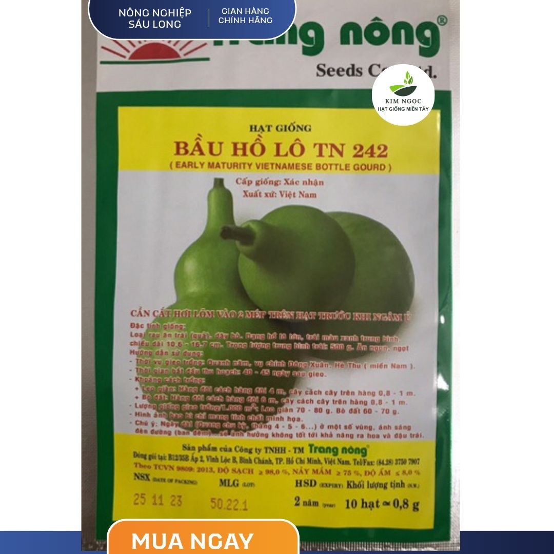 (Gói 10 hạt) Hạt Giống Bầu Hồ Lô  To TN 242 TRANG NÔNG