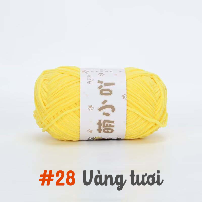 (Hàng có sẵn full bảng màu) Len nhung gấu 50g sợi 2mm mềm mịn cực kỳ dễ móc
