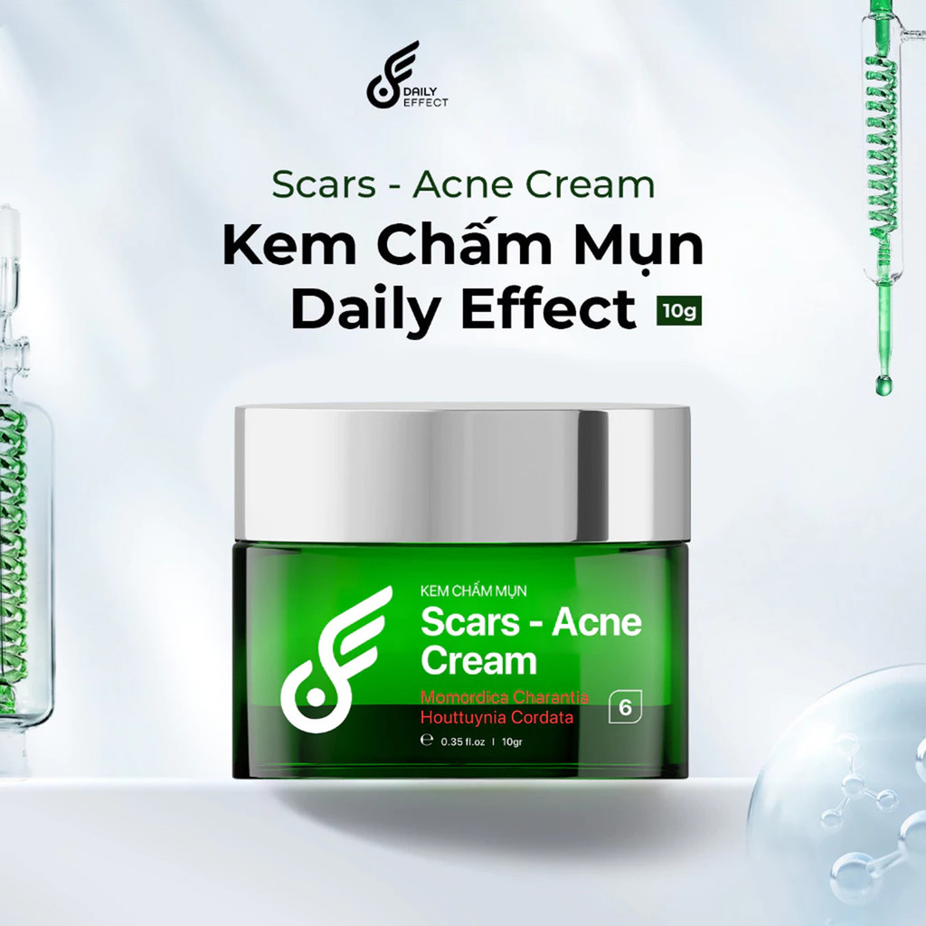 (Tăng Kèm Quà) Kem Chấm Mụn DAILY ACNE CREAM 10g Khổ Qua Rừng & Rau Diếp Cá