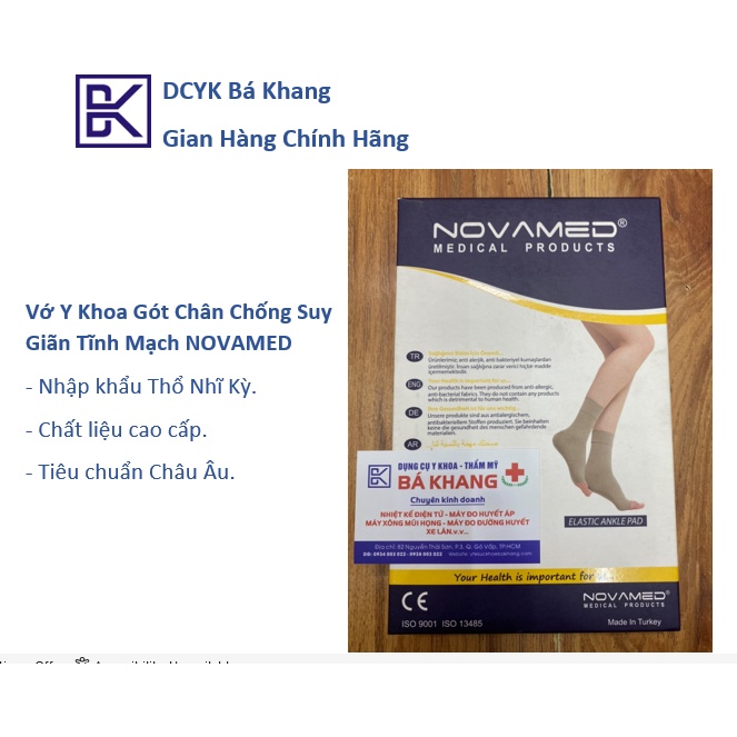 Vớ Y Khoa Gót Chân Chống Suy Giãn Tĩnh Mạch NOVAMED (1 chiếc)