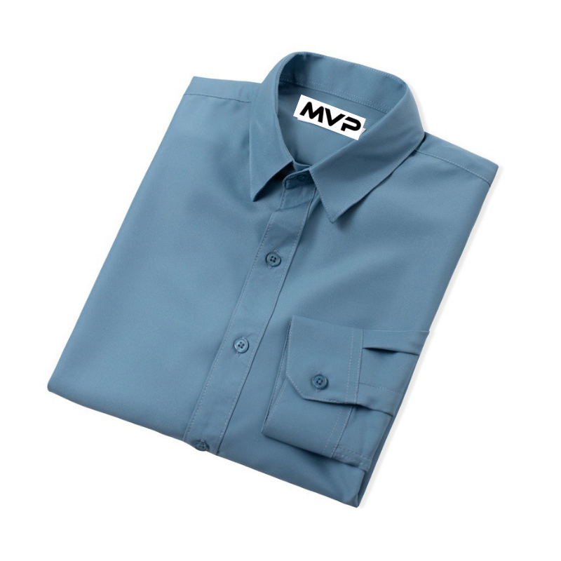  Áo sơ mi lụa nam dài tay MVP cổ bẻ áo sơ mi vải lụa nến không nhăn không xù cao cấp MVP45 