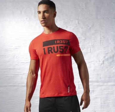 reebok t shirt mens red