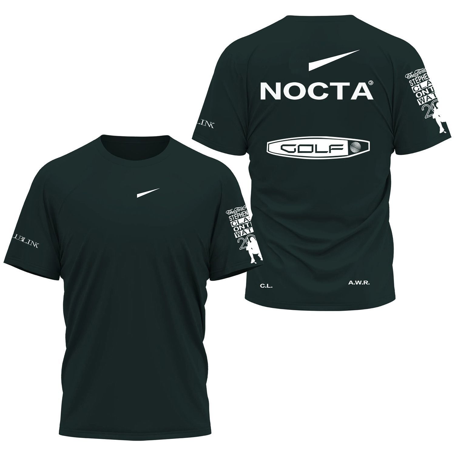 Nocta imported Summer Sports Leisure Golf Elements Men And Women Printed Short Sleeve Cross-border F