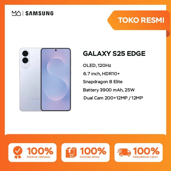Samsung Galaxy S25 Edge 12/512GB [ Snapdragon 8 Elite, 3900mAh, Dynamic AMOLED 2X] - Garansi Resmi Giá 17,499,000 Đồng*Miễn phí vận chuyển
