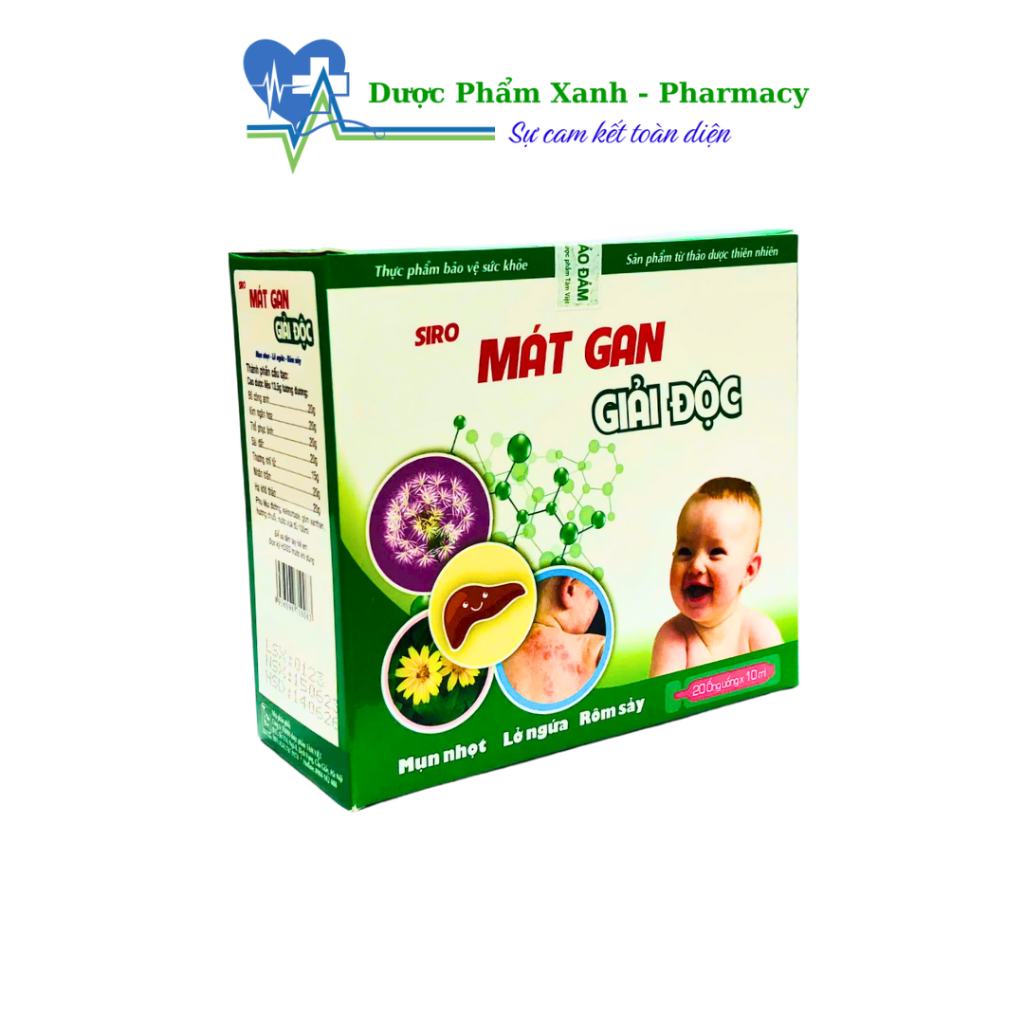Siro Mát Gan Giải Độc Hỗ Trợ Mát Gan, Giảm Nóng Trong – Hộp 20 ống