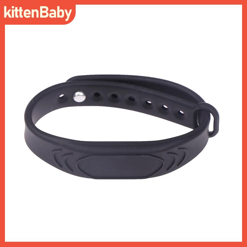 kittenBaby สายรัดข้อมือซิลิโคน RFID สีดำปรับได้125kHz 13.56MHz สร้อยข้อมือกันน้ำ ราคา 48 บาท*ส่งฟรี