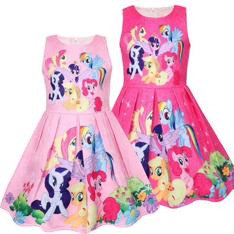 Little Pony Dress - 3D Printing Sequins Children'S Princess Party Dress For  Summer | Lazada Singapore