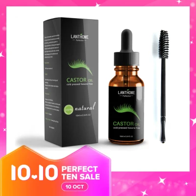 OVSO [100% Original] Organic Castor Oil Cold-Pressed Stimulate Growth For Eyelashes Eyebrows Hair Lash Growth Serum