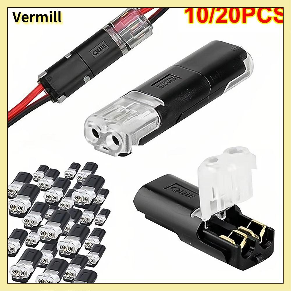 VERMILL Chống thấm nước Kết nối nhanh Ổ cắm 2 chân Dây đôi Đầu nối dây Phổ quát Đầu nối cắm