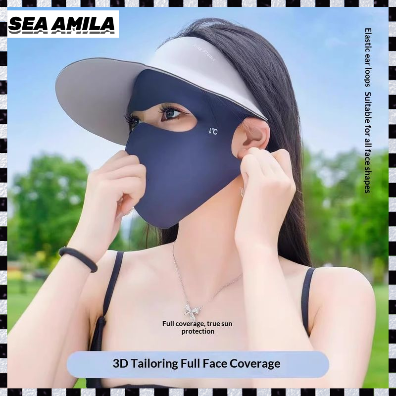 SEA AMILA New UV Protection Face Mask for Women, Seamless Design with High UPF50+, Breathable and Lightweight Full-Face Coverage Giá 12,350 Đồng*Miễn phí vận chuyển