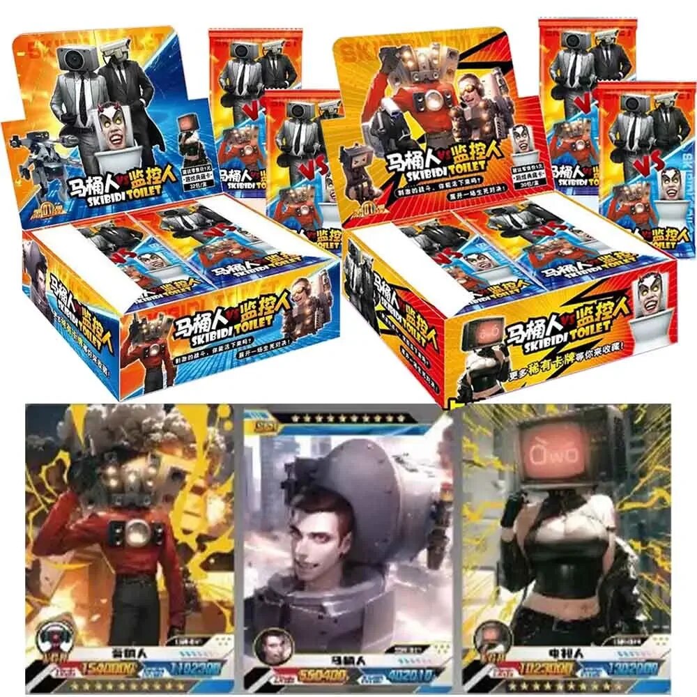 Skibidi nhà vệ sinh Nhân Vật Game đồ chơi thẻ nhà vệ sinh người đàn ông Màn hình Titan TV người đàn ông âm thanh người đàn ông Bộ sưu tập đồ chơi thẻ thẻ Búp bê đồ chơi