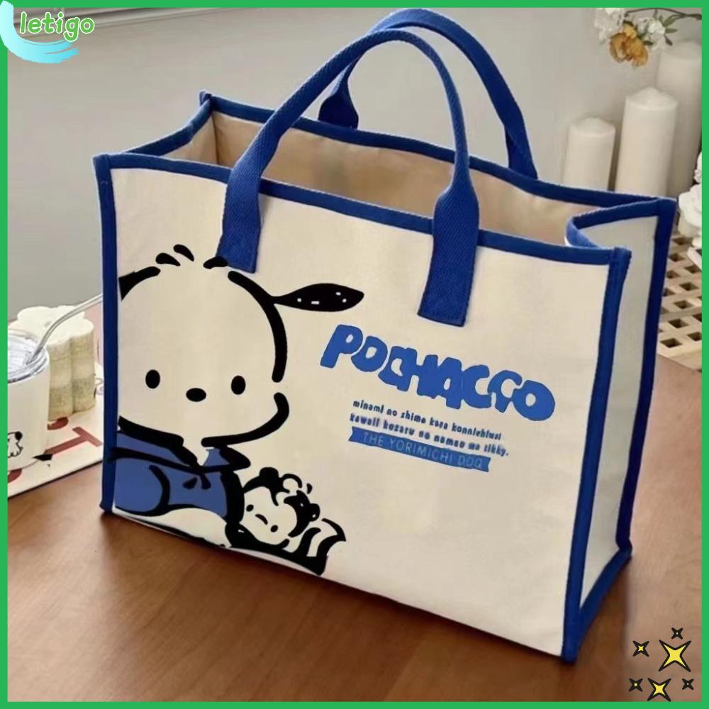 LETIGO In hình dễ thương Túi Vải Hoạt Hình Vải bố Mềm Túi vải cầm tay Cá tính Túi Tote dễ thương