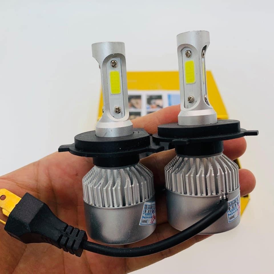 Đèn pha led c6 3 tim chân h4 gắn xe máy