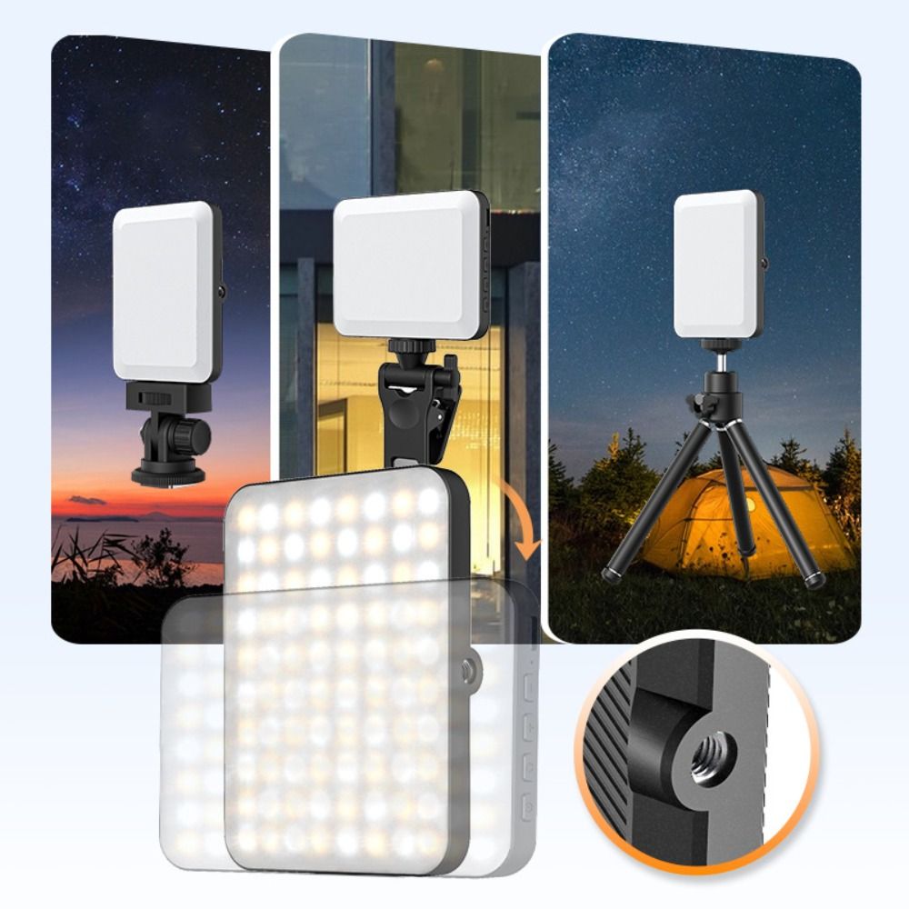 COMEINSTORE20E2 Clip-on Selfie Light Long Endurance Rechargeable Phone Fill Light High Quality Adjustable LED Light Make Up
