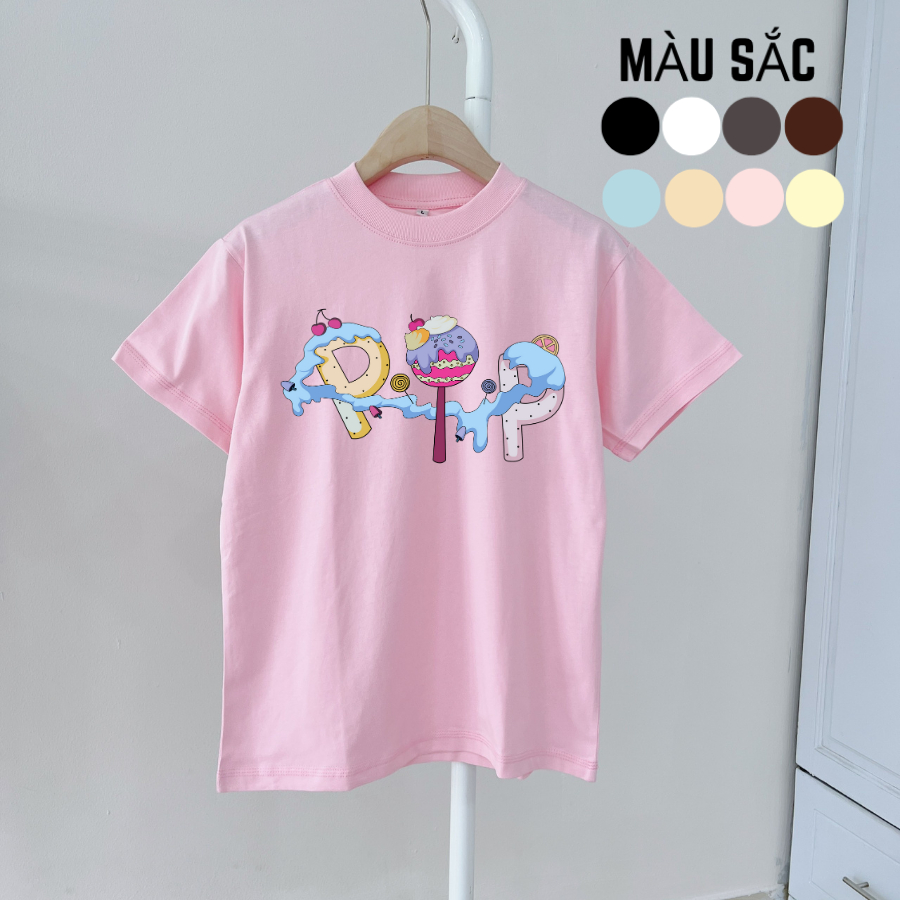 Áo thun baby tee in pp form ôm có size chất vải coton
