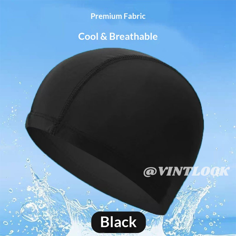 Vintlook High Elastic Swimming Cap for Adults Comfortable to Wear, Not Tight Good Ventilation Dries Quickly, Suitable for Swimming and Spa Use. ราคา 22 บาท*ส่งฟรี