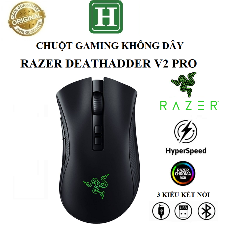 Chuột Gaming không dây - RAZER DEATHADDER V2 PRO hàng chính hãng bảo hành 6 tháng