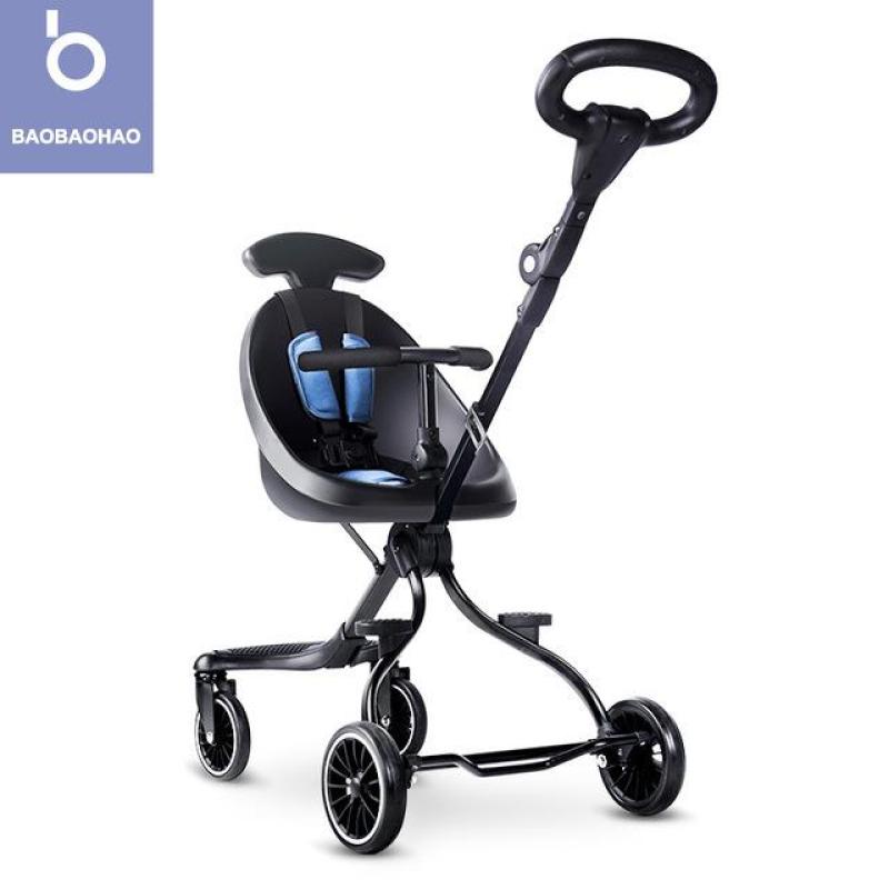 BAOBAOHAO V1 Baby Stroller Two Way Push Portable Lightweight Foldable Baby Trolley Installation-free Singapore