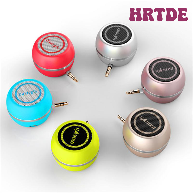 HRTDE Universal External Speakers Mini Portable 3.5mm Jack Plug In-line Durable For Smartphone Tablet Laptop Mp3 Mp4 Sound Box NDFTH