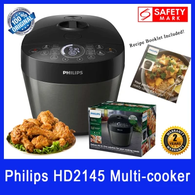 Philips HD2145 Multi Cooker. 6 Litres. Dual Control System. Sauce Thickening Function. Add Ingredient Function. Local SG Stock. 2 Year Warranty.