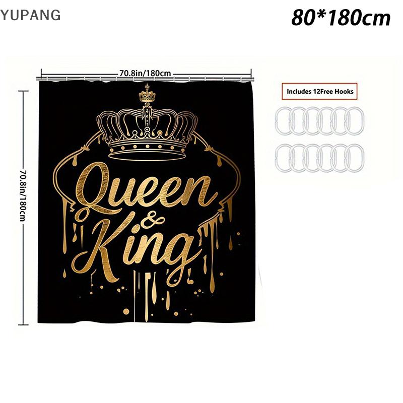 YUPANG Waterproof Golden Swan Shower Curtain Mildew Resistant Polyester Bathroom Curtain With Rustproof Grommets Home Decor - 2