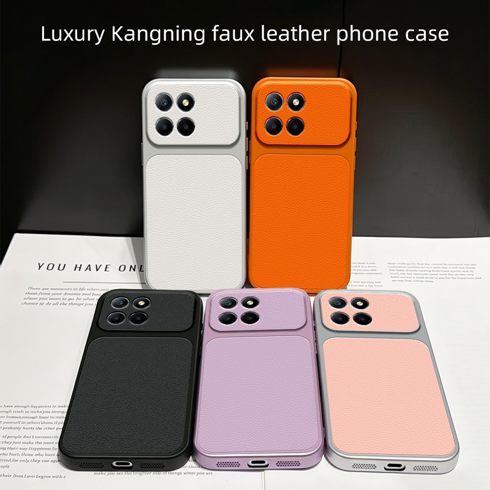 For Honor 70 Lite Case Honor X8 5G X6 4G Cover Honor X6c Leather Case Luxury Lens Protection Protect Matte leather Back Cover