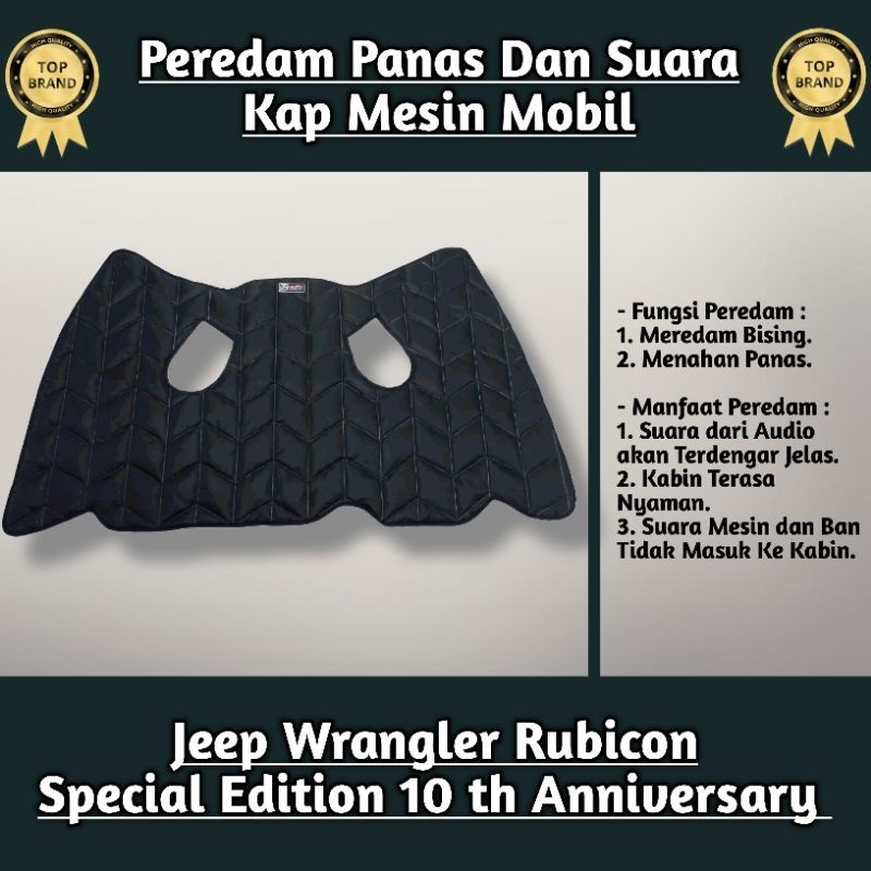 (Sigma) Peredam Panas Dan Suara Kap Mesin Mobil Jeep Wrangler Rubicon Special Edition 10th Anniversary Harga  500,000 Ringgit*Penghantaran Percuma