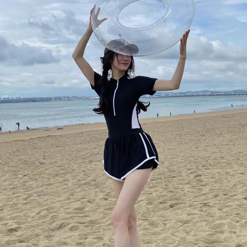 Mystyle Đồ bơi nữ một mảnh Đồ bơi một mảnh thể thao ôm sát cho học sinh