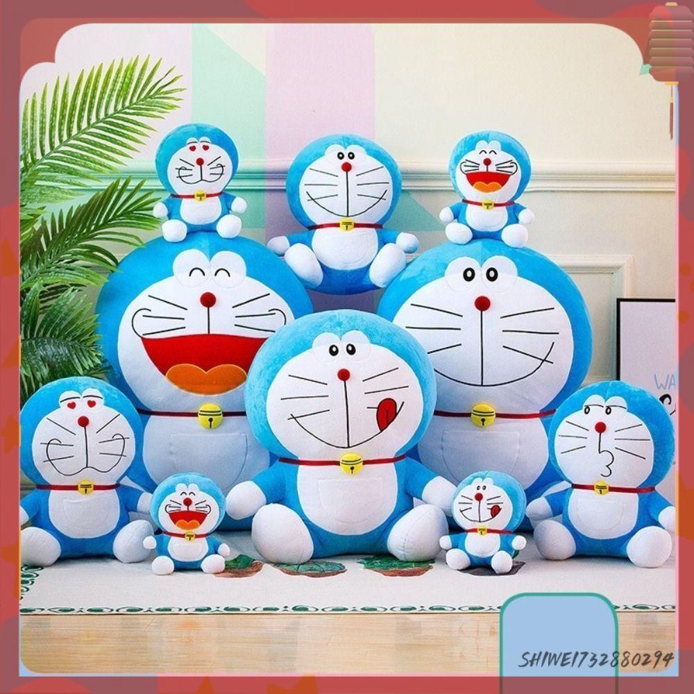 SHIWEI732880294 Xanh dương Đồ chơi nhồi bông Doraemon Mắt to Mềm Đồ chơi nhồi bông Quà Tặng trẻ em 25cm Gối ôm