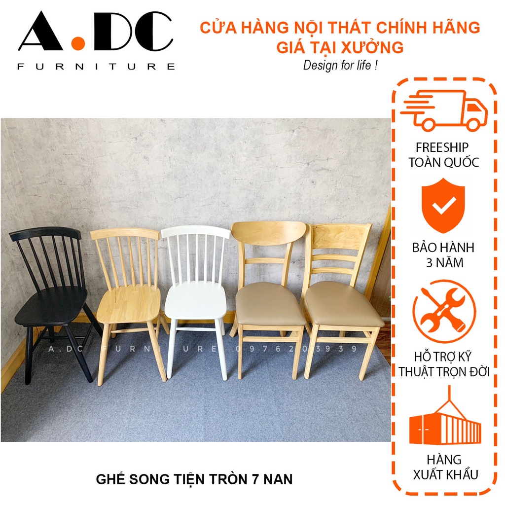 Ghế gỗ tự nhiên, ghế song tiện, ghế bàn ăn, bàn làm việc, cafe
