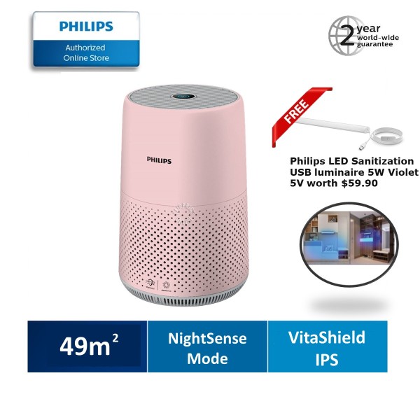 (PINK) Philips Air Purifier Series 800 AC0820 with filter in machine ready to use | Ultra Quiet | Smart Filter Indicator Singapore