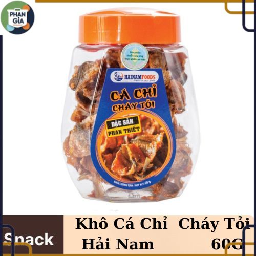PG- SNACK - KHO CÁ CHỈ CHÁY TỎI HẢI NAM HŨ 60GRE