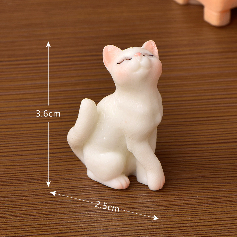 FF Ornamen Lanskap Mikro Kreatif Kartun Lucu Ornamen Desktop Dekorasi Anak Kucing Tiruan COD