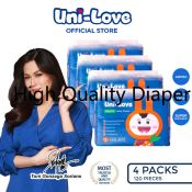 UniLove Super Absorbent Baby Diapers, 30's Pack of 4