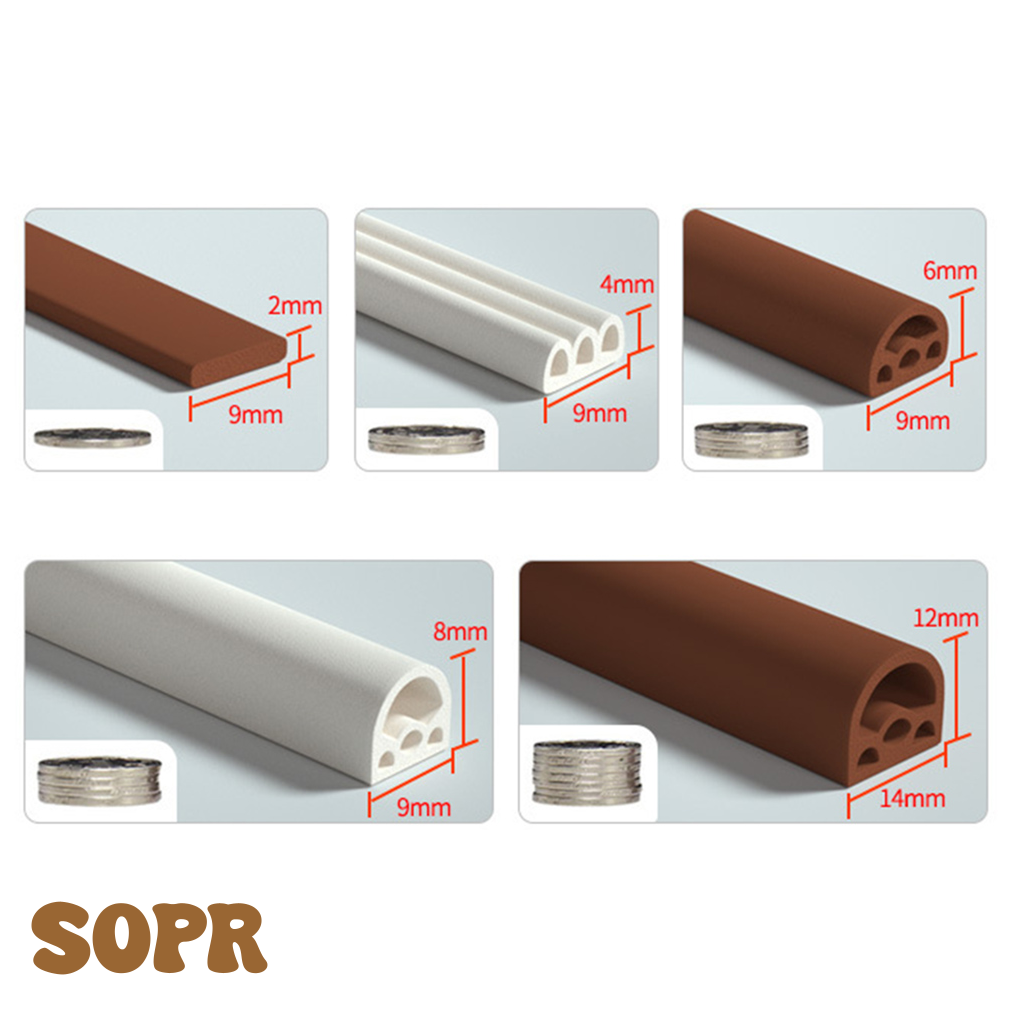 [SOPR] Self Adhesive Sound Insulation Strip Sealing Strip Silicon Rubber Anti-collision For Security/bedroom/sliding Door Tool Parts ☆
