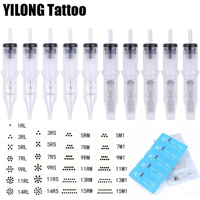 YILONG Professional Tattoo Accessories RL RM RS M1 High Quality 10 Pieces/Box For Tattoo Machine
