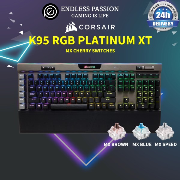 Corsair K95 RGB Platinum XT Mechanical Gaming Keyboard, Backlit RGB LED, Cherry MX switches Singapore