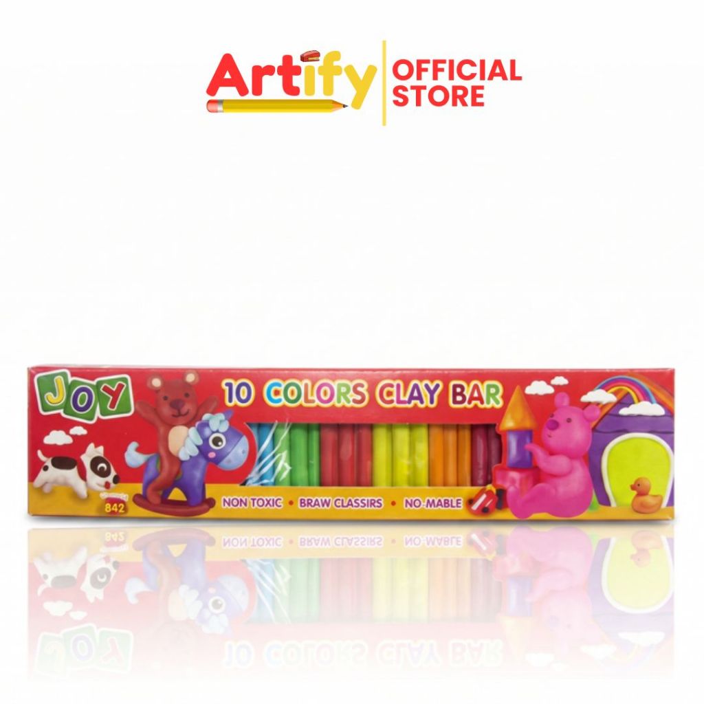 JOY Clay Bar Set 10 Colors (SCL6010) | Non-Toxic Reusable Modeling Clay