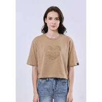 Mossimo Serena Pale Khaki Modern Cropped Fit Tee For Women