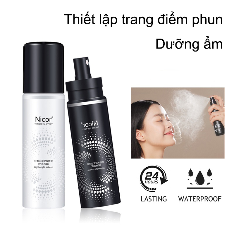 Lofans xịt khoáng cố định lớp trang điểm dưỡng ẩm kiềm dầu lâu trôi 100ml chai xịt khóa lớp trang điểm dưỡng
