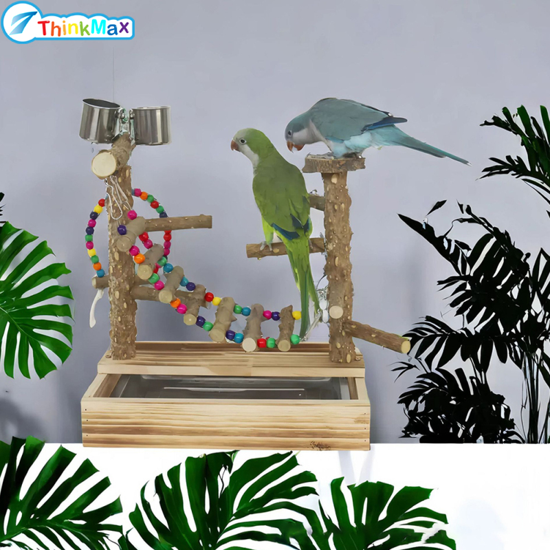 Bird Stand Perch, Bird Swing Platform, Parrot Parakeet Play Gyms Exercise Stands, Parrot Interactive Amusement Park For Green Cheeks, Chinchilla, Hamster Budgie ราคา 763 บาท*ส่งฟรี