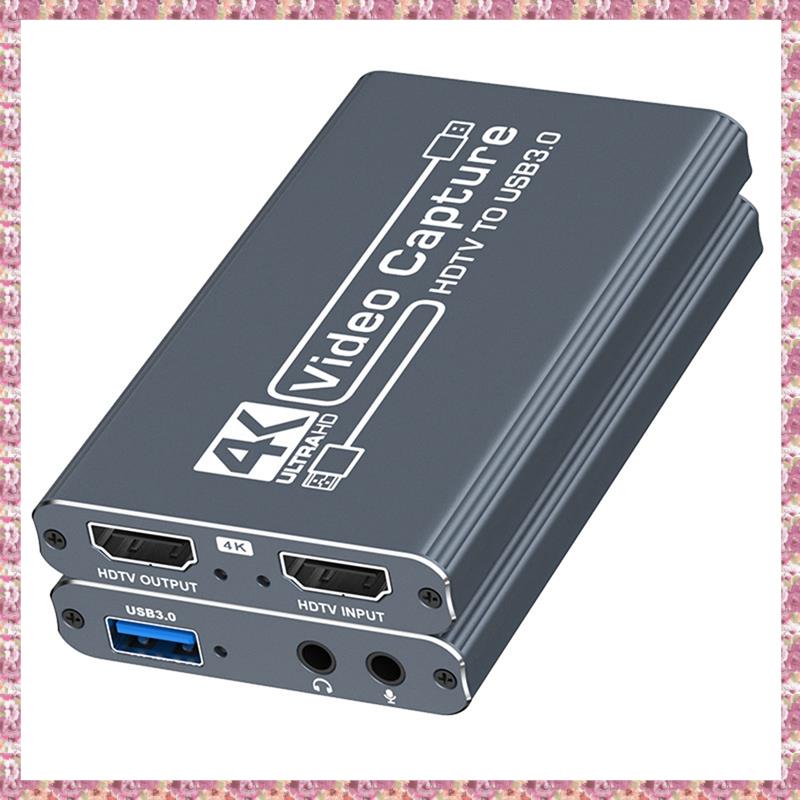 4K USB3.0 Video Capture Card USB3.0 Video Capture Card 1080P 60fps HD Video Recorder Grabber for OBS Game Capture Card