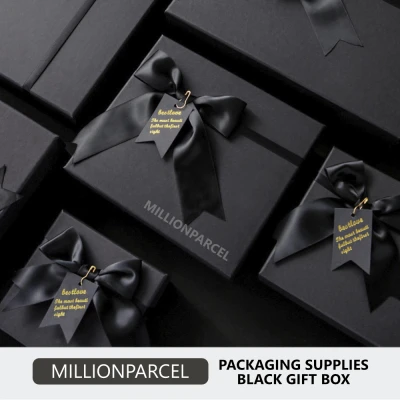 Premium Gift Box / Carton Box / Birthday Box / Christmas Gifts / Black Gift Boxes / Ribbon Boxes