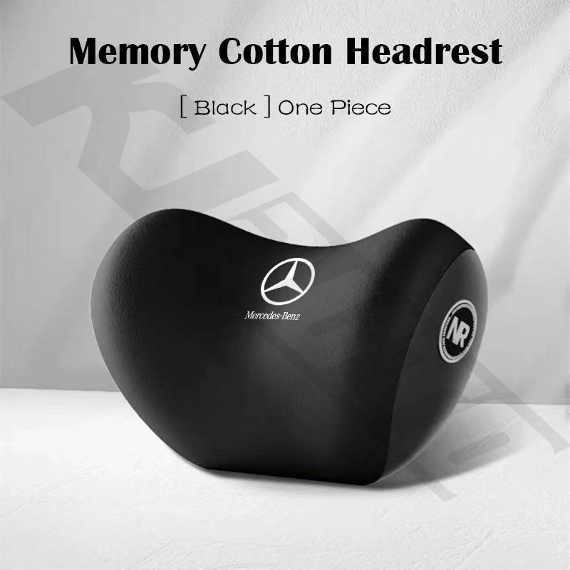 【 Ergonomics 】Mercedes Benz Memory Cotton Car Seat Headrest Soft and Comfortable Car Decoration Accessories for GLE Class E Class C Class GLC Class A Class CLA Class V Class